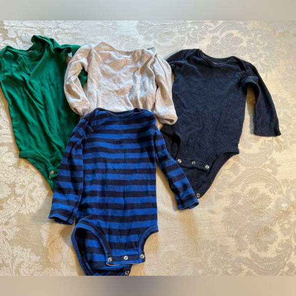 Carter's Shirts & Tops Carters Boys Cotton Onesies 4 Long Sleeve Assorted Sizes Poshmark